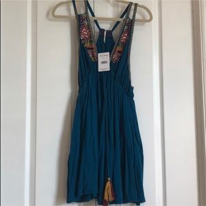 nwt free people turquoise dress